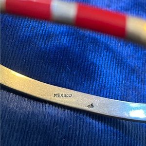 Mexican Silver and Coral Bracelet